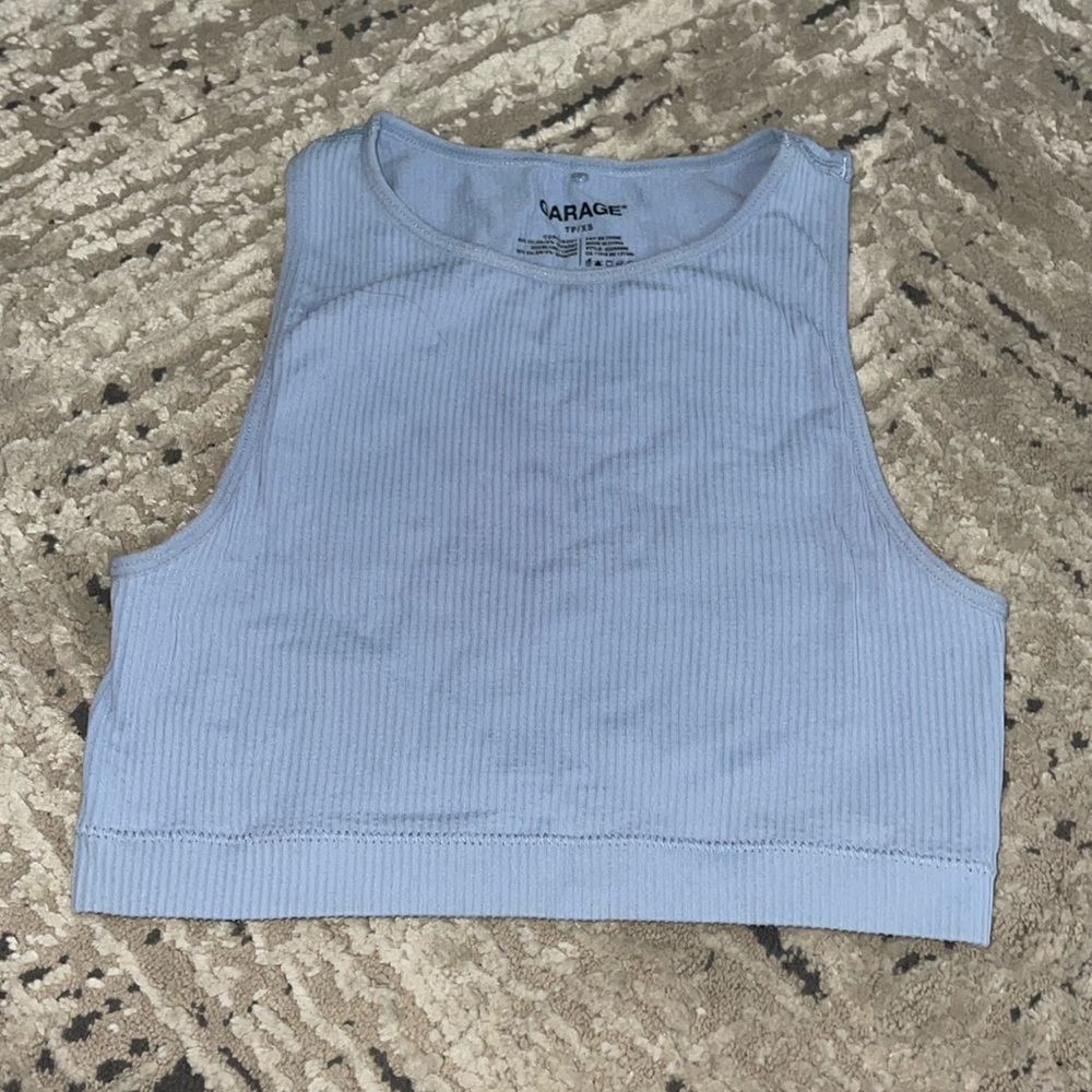 Blue crop top